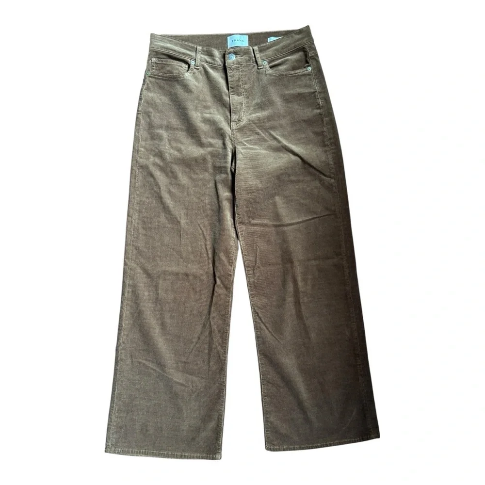 Frame Le Slim Palazzo Pants Corduroy Pant in Toast Size 31 - Picture 7 of 9